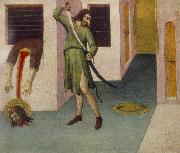 SANO di Pietro Beheading of St John the Baptist agf oil on canvas